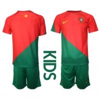 Camisa de Futebol Portugal Equipamento Principal Infantil Mundo 2022 Manga Curta (+ Calças curtas)